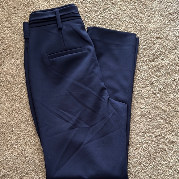 Halogen Navy Tie-Waist Women's Trousers - Picture 4 of 4